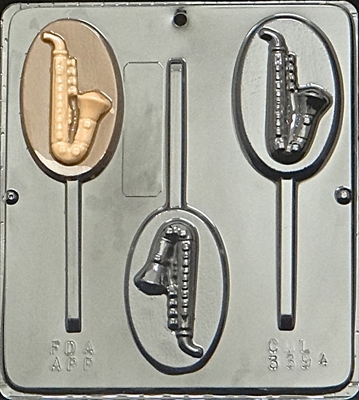 3394 Saxophone Lollipop Chocolate Candy Mold