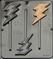 3396 Lightning Bolt Lollipop Chocolate Candy Mold