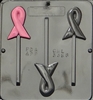 3398 Awareness Ribbon Lollipop Chocolate Candy Mold