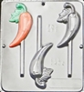 3405 Chili Pepper Lollipop Chocolate Candy Mold