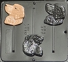 3410 Golden Retriever Dog Lollipop Chocolate Candy Mold