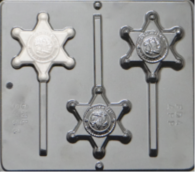 3455 Sheriff Badge Chocolate Candy Mold