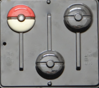 3456 Pokemon Ball Chocolate Candy Mold