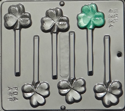 4004 Three Leaf Clover St. Patrick's Day Lollipop Chocolate Candy Mold