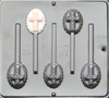 405 Cross on Oval Lollipop Chocolate Candy Mold