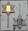 415 Jewish Star Lollipop Chocolate Candy Mold