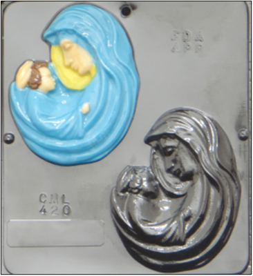 420 Mary with Baby Jesus Chocolate Candy Mold