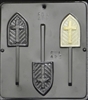 423 Cross on Window Lollipop Chocolate Candy Mold