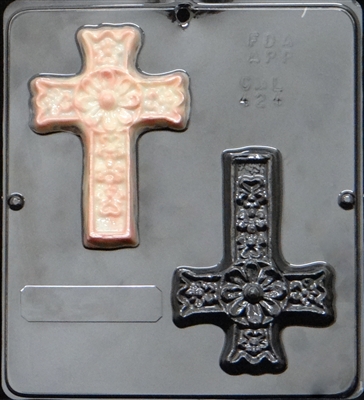 424 Cross Decorative Chocolate Candy Mold