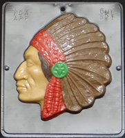 521 Indian Chief Chocolate Candy Mold