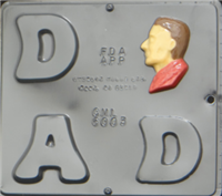 6003 D A D Letters with Profile Chocolate Candy Mold