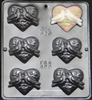 620 Love Birds on Heart Chocolate Candy Mold