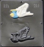 628 Stork with Baby Chocolate Candy Mold