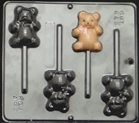 649 Teddy Bear Lollipop Chocolate Candy Mold