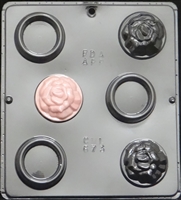 673 Box with Rose Cover Chocolate Candy Mold