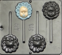 675 Baby Face Lollipop Chocolate Candy Mold