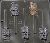 679 Bride & Groom Pops Lollipop Chocolate Candy Mold