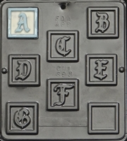 693 "A to G" Letters Chocolate Candy Mold