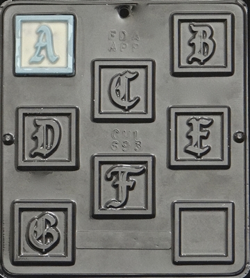 693 "A to G" Letters Chocolate Candy Mold