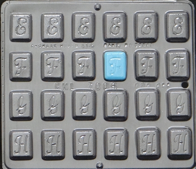 7006 Alphabet "E F G H" Chocolate Candy Mold