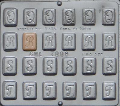 7009 Alphabet "Q R S T" Chocolate Candy Mold