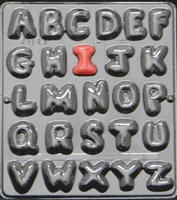 7011 Tufted Alphabet Chocolate Candy Mold