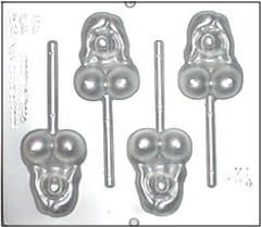 704 Female Breast "Boobs" Lollipop Chocolate Candy Mold