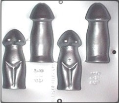 207x 3.5 Inch Penis Chocolate or Hard Candy Lollipop Mold - Molds N More