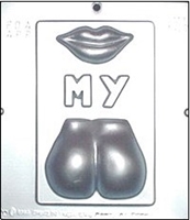 767 "Kiss My Butt" Chocolate Candy Mold