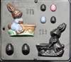 812 Bunny Basket Assembly Chocolate Candy Mold