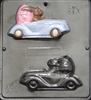 813 Bunny Driving Car Assembly Chocolate Candy Mold