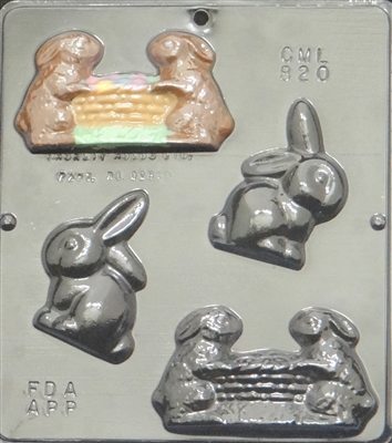 820 Bunny Assembly Chocolate Candy Mold