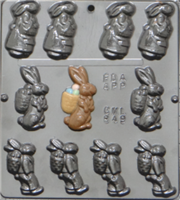 849 Bunny Assortment Chocolate Candy Mold