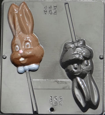 851 Bunny Face Lollipop Chocolate Candy Mold