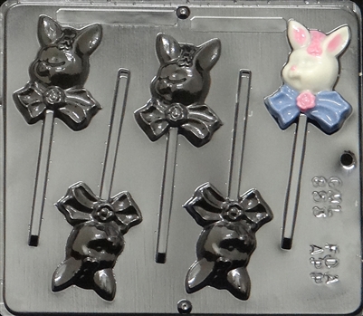 853 Girl Bunny Pop Lollipop Chocolate Candy Mold