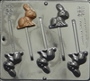 854 Bunny Lollipop Chocolate Candy Mold