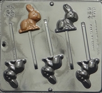854 Bunny Lollipop Chocolate Candy Mold