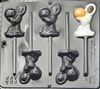 901 Ghost with Pumpkin Lollipop Chocolate Candy Mold