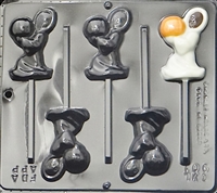 901 Ghost with Pumpkin Lollipop Chocolate Candy Mold