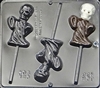 902 Ghost with Skull Lollipop Chocolate Candy Mold