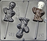 902 Ghost with Skull Lollipop Chocolate Candy Mold