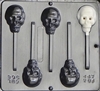 906 Skull Lollipop Chocolate Candy Mold