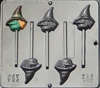 914 Witch Face Lollipop Chocolate Candy Mold