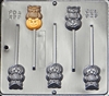 925 Owl with Pumpkin POP Lollipop Chocolate Candy Mold