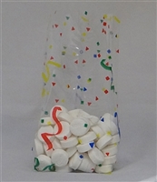 BA-87-25 Confetti printed cellophane bag. Qty. 25