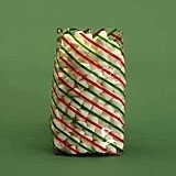 BAP-14-25 Diagonal Stripe Red/Green/Gold printed bag. Qty. 25