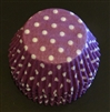 BC-20-50 White Polka Dot on Purple Standard Baking Cup 50 ct.