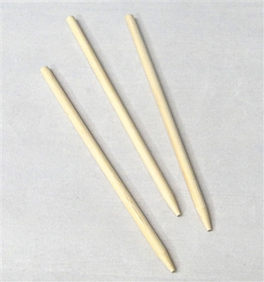 CA-0050  Candy Apple Wooden Dowel. semi-pointed (tapered). 6in. x 1/4in. Quantity 50