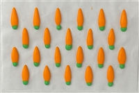 CC-1-50 Carrots. 1/2" orange with green tops. Qty. 25