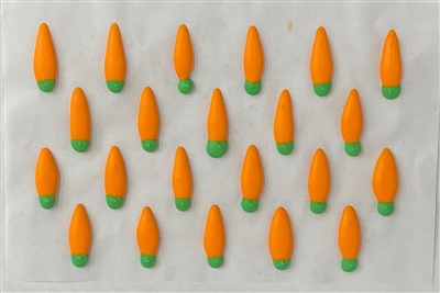 CC-1-50 Carrots. 1/2" orange with green tops. Qty. 25